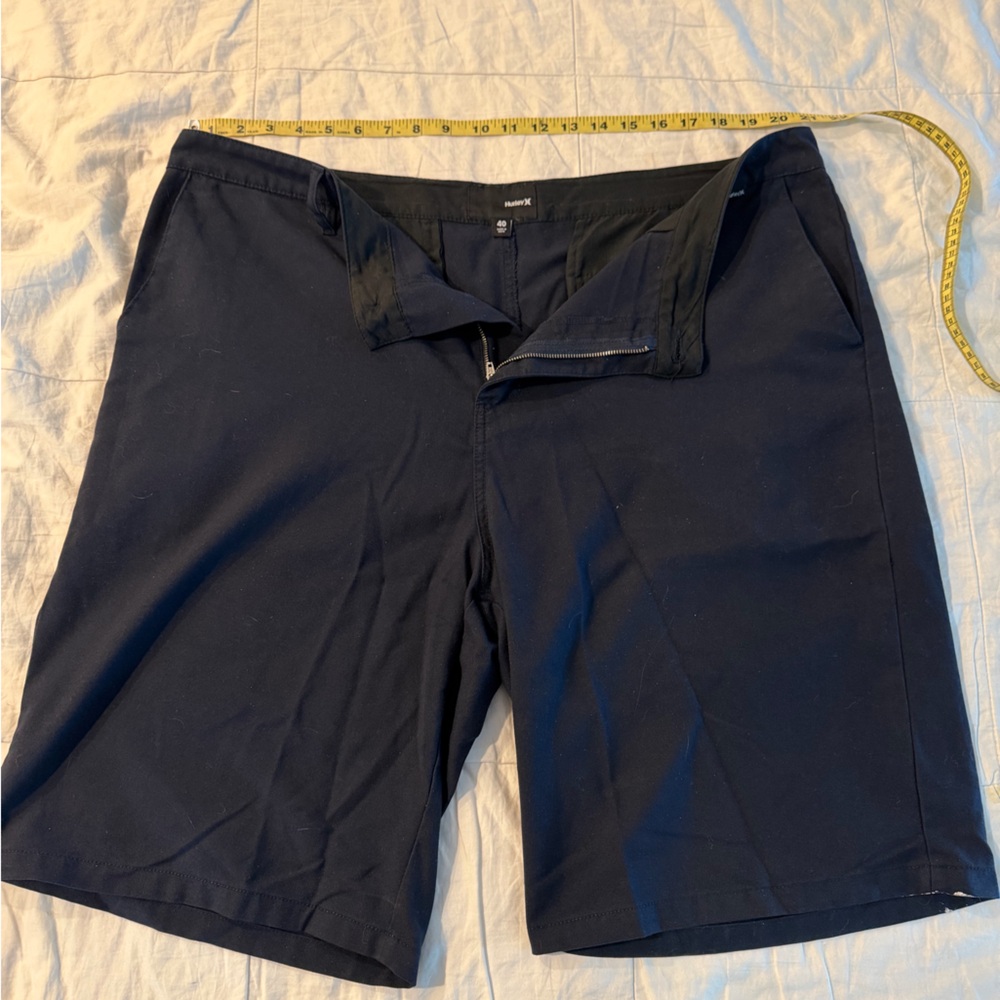 Hurley Men's Navy Flat-Front Casual Shorts